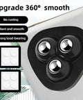 Close-up of 8 Pack Self Adhesive Appliance Sliders With 360 Degree Swivel Mini Caster Wheels, black design for smooth rolling.