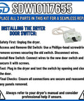 Push To Start Dryer Switch Replacement W10117655 Fits Model Specific Dryers Not Universal Easy Install Durable Start Switch