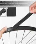 Applying 26 Inch Bike Wheel Rim Tape Liner Inner Tube Protection Band PVC Black Pair That Prevents Flats on a bicycle rim
