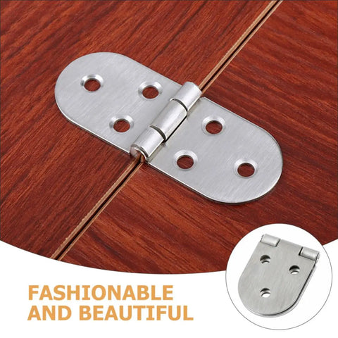 Stainless Steel Folding Table Hinges With Easy Disassemble Design Two Piece Small Silver Folding Supports For Sewing Machine Table And Desktop Use At Home Or In Restaurants No Fuss