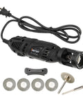 Ultra Portable Aluminum Tungsten Grinder Kit with 5 Wheels, 2 CNC Mandrels, and Black Corded Electric Tool