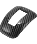 Mitsubishi Outlander Gear Shift Knob Button Cover Carbon Fiber Black for 2022 2023 2024 Models, durable ABS interior trim protector.