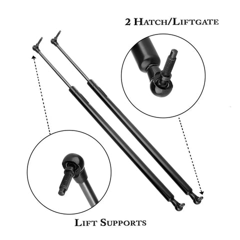 Pair Of Rear Hatch Lift Supports Gas Struts For 2001 2007 Town And Country, 2001 2003 Voyager, 2001 2007 Grand Caravan Interchange 4535.