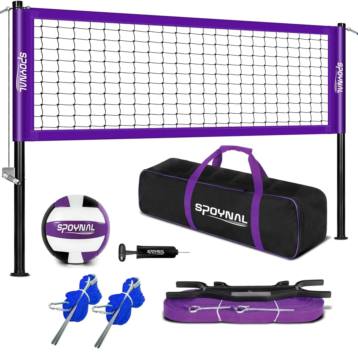 Portable Volleyball Net Set With Adjustable Steel ✓