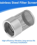 25mm Inlet Suction Strainer Mesh Filter For Garden Hose And Water Pipe Debris Removal 304 Stainless Steel Rust Resistant