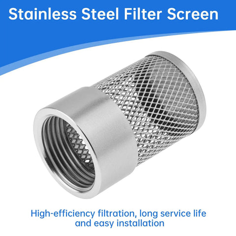 25mm Inlet Suction Strainer Mesh Filter For Garden Hose And Water Pipe Debris Removal 304 Stainless Steel Rust Resistant