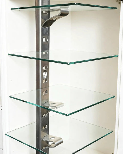 14 Piece Adjustable Shelf Clips Heavy Duty Rack Brackets Rust Resistant Anti Wobble Mounts For Wire Shelving Kitchen Cabinets in use on a metal frame.