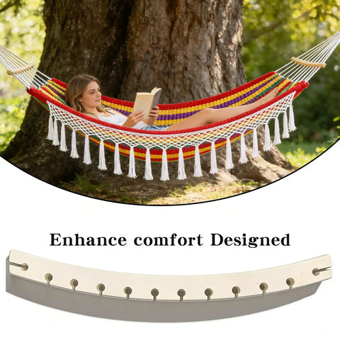 2 Pack Wooden Hammock Spreader Bars Detachable For Hanging Hammocks No Tools Needed Easy Setup And Storage With Flat Surface