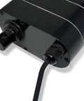 Close-up of the 12V Beefy Heavy Duty Linear Actuator with 12 inch stroke, showing wiring details, IP65 sealed casing, industrial grade design.