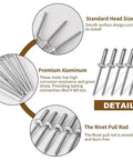 5 Box Aluminum Blind Rivet Assortment Kit Pop Rivets For Boat Duct Home Repair With Quick Tool Application And Strong Vibration Resistant Mechanical Hold, aluminum details