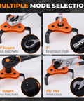Universal 3 Jaw Oil Filter Wrench Set With Gear Driven Heat Treated Steel Jaws For High Torque Removal Of Stubborn Filters, Adjustable Grip, Easy To Use Auto Maintenance Tool For Cars, Trucks And SUVs, 3/8, 1/2 and 7/8 drive options