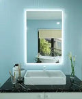 LED Bathroom Medicine Cabinet With Mirror Stepless Dimming 4000K Warm White Light High CRI 90 Plus above modern sink