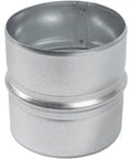Built Tough Straight Up Four Inch Galvanized Steel Duct Connector Solid round metal coupler for dryer vent setup.