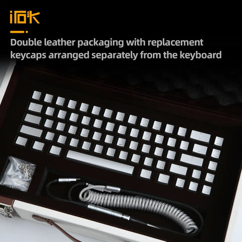 Compact 60 Percent Wired Mechanical Keyboard With Full Metal Chassis And Hot Swappable Red Switches Providing Customizable Rgb Lighting For Pc Gamers Wanting A Straight Durable Rig Upgrade That Is Totally Dialed In in double leather packaging with separated keycaps.