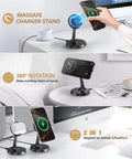 Magnetic Wireless Charger Stand With MagSafe 15W Fast Charge For iPhone 17 Series 16 15 14 13 12 And AirPods Slim Desk Pad Dock
