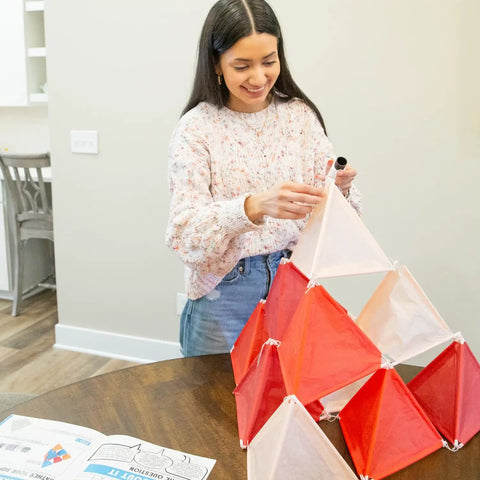 STEM Innovator Pack 4 In 1 Hands On DIY Projects For Teens 15 Plus Fun Educational Construction Kits For Home Classroom Camp And After School Learning, teen building fabric kite model on table