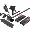 Lathe Tool Sharpening Jig With Quad Setup And Multi Grind System For 6 Inch Grinders, Includes Two Setup Blocks, tool parts spread out