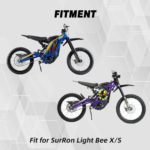 Sur Ron Battery Cover For Light Bee XS Electric Dirt Bike, Carbon Fiber Pattern Battery Compartment Shield, Lightweight And Built Tough, High Temperature Resistant Protection For Your Sur Ron Electric Dirt Bike