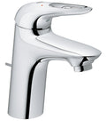 Small Size Single Handle Lavatory Faucet With Center Set Design Starlight Finish EcoJoy Water Saving Technology Ideal For Compact Bathrooms