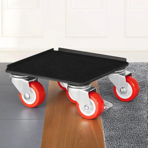 Heavy Duty Furniture Dolly With Five 360 Swivel Wheels, Carbon Steel Panel Lift Slider Set for Appliances in a home setting