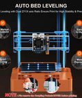 Plug And Play Beginner Friendly Open Source 3D Printer With WiFi Cloud Printing showing auto bed leveling feature.
