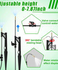 360 Degree Adjustable Misting Heads With Stakes 15 Pack For Garden Irrigation System Atomizing Sprinkler Emitters diagram