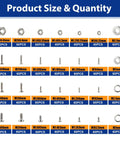 Ultimate Small Metric Screws And Nuts Assortment Kit sizes and quantities for Arduino Electronics and RC DIY Projects 1670 Pieces