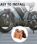 Installation of Beefed Up Ceramic E Bike Brake Pads For XD KLBS DOT4 Hydraulic Brakes Front And Rear, bike background.