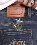 All In One 10 In 1 Carbon Steel Portable Screwdriver And Wrench Kit in a back pocket of jeans