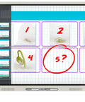 27 Inch Interactive Display Smart Touchscreen For Classrooms showing educational activities with images and questions on the screen.