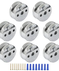 8 Pack Frameless Mirror Hangers For 3 To 5 Mm Glass Zinc Alloy Wall Mount Brackets With Screws And Anchors Silver Mirror Hardware Kit