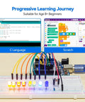 Ultimate Arduino Starter Kit For Newbies 3 In 1 IoT Smart Car And Basic Electronics Kit with LED circuit and coding tutorials