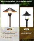 Low Voltage Landscape Lighting 12 Pack Aluminum Pathway Lights With G4 Bulbs Waterproof Oil Rubbed Bronze Round Shade comparison