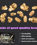 All In One SAE And Metric Brass Grease Nipple Kit With Caps 156 Pcs Hydraulic Fittings Set brass zerks and benefits overview