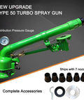 Impact Sprinkler With Pressure Gauge, 360 Degree Slow Rotation, Large Area Watering Sprinkler Gun For Farm Irrigation, 1.5 Inch Spray Head