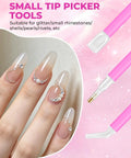 Rhinestone Picker Tool Kit With 40 Dual-Ended Acrylic Pens 40 Replacement Tips 4 Storage Trays And 24 Clay Pieces for nail art