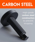 Server Rack Screws 50 Pack 10 32 Steel With Attached Nylon Washers And Pilot Point Heads For Network Racks Enclosures And Cabinets
