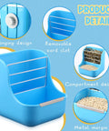 Top Shelf 4 Pack Hanging Hay Feeder For Domestic Rabbits Guinea Pigs And Chinchillas Zero Mess Cage Manger with removable card slot.