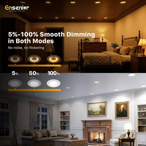 Top Shelf 12 Pack 5 And 6 Inch 5Cct Led Recessed Downlights Featuring Smooth Glowy Upgrade And Zero Glare Night Light For Hassle Free Ceiling Retrofit Vibes