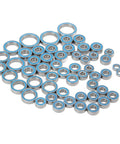 55 Piece RC Car Ball Bearings Kit With Double Rubber Seal Deep Groove Dope Upgrade For 1/10 Scale RC Crawlers, Durable Replacements, Easy Install, Improves Smooth Steering, Durability, And Overall Performance. Steel deep groove bearings with blue rubber seals