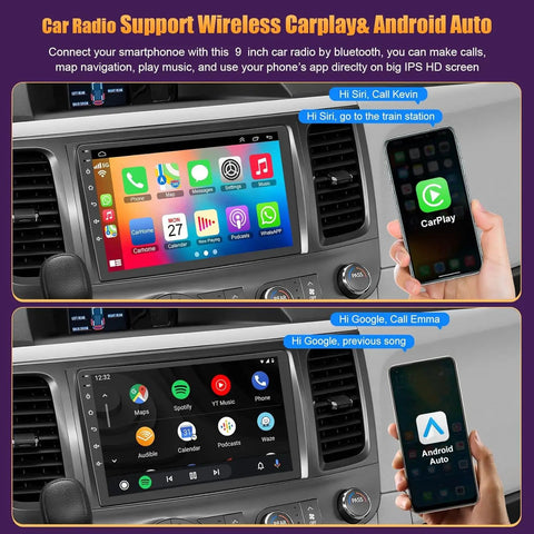 Toyota Sienna 2011 2014 Car Radio With Android 13, 4GB RAM 64GB ROM, Wireless CarPlay And Android Auto display with phone interface