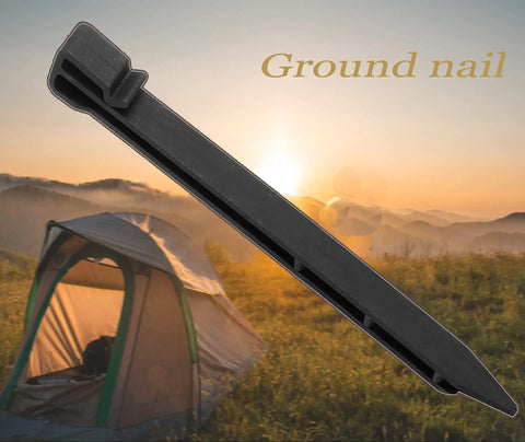 30 Piece 10 Inch Black Landscape Edging Stakes Heavy Duty Plastic Ground Spikes for camping and landscaping
