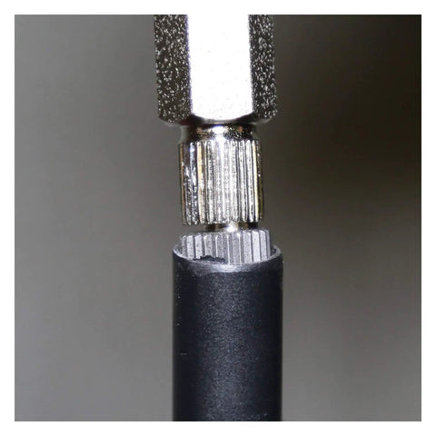 Internal Pipe Extractor Set For Stuck Pipes In Plumbing And HVAC, showing extractor inserted into a pipe, heavy duty steel