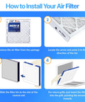 Installation guide for Premium 20x20x1 MERV 8 Pleated Air Filter 4 Pack Dust Allergy Control HVAC Furnace Systems Made in USA.