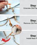 Step-by-step guide to installing Five Pairs Of Air Chamber Silicone Eyeglasses Nose Pads 15x8mm Upgrade Replacement Kit