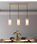 Marble Pendant Light E27 Home Modern Minimalist Decorative Lamps 3 Head Adjustable Hanging Lamp Living Room Dining Room Bedroom,for Restaurants over dining table.