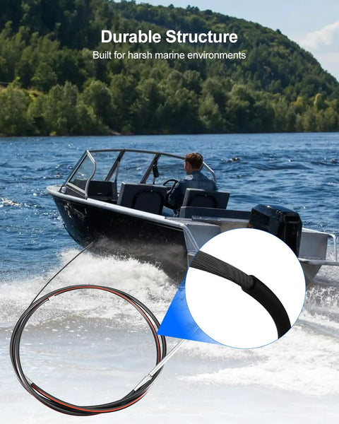 14 Ft Rotary Boat Steering Cable Universal Fit For M66X14 M66X16 SSC6210 SSC6215 And Other M66 Series Marine Outboard