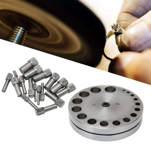 Disc Cutter Set With Seventeen Dies For Metal Forming Punch Die Discs Durable Steel Construction including die and ring making process