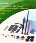 2 Pack 3D Analog Joysticks For Switch 2 Joy Con Replacement Kit Anti Drift Thumbsticks Repair Set with tools and accessories