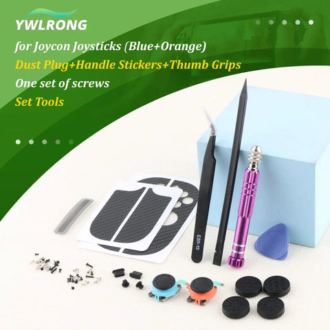 2 Pack 3D Analog Joysticks For Switch 2 Joy Con Replacement Kit Anti Drift Thumbsticks Repair Set with tools and accessories